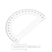 Japonský půlkruhový úhloměr SHINWA z čirého akrylátu 180° - průměr 150 mm gallery main image