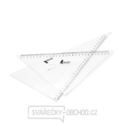 Japonský pravoúhlý plastový trojúhelník SHINWA 27 cm - sada 2 ks gallery main image