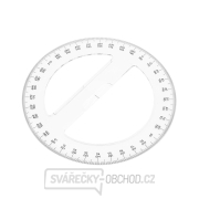 Japonský kruhový úhloměr SHINWA z čirého akrylátu 360° - průměr 150 mm gallery main image