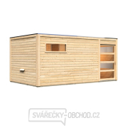 Finská sauna KARIBU HYGGE (86314) natur s předsíní LG1977 Náhled