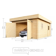 Dřevěná garáž KARIBU FLACHDACH 9140 natur LG3395 Náhled