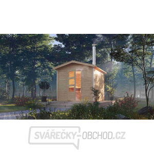 Finská sauna KARIBU BOSS 1 (40417) s předsíní natur SET LG3778 gallery main image
