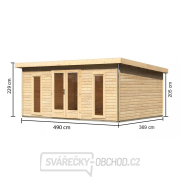 Dřevěný domek KARIBU RADEBURG 4 (31479) natur LG3949 Náhled