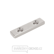 Neodymový magnet s otvory pro šrouby 40x10x5mm (2) Náhled