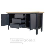 Pracovní dílenský stůl Matabro MB-TSK7523-L | 3 zásuvky | 2 skříňky | 1690 x 600 x 860 - 900 mm Náhled