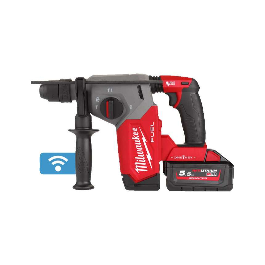 Aku kombinované kladivo SDS-plus Milwaukee M18 ONEFHX-552X Fixtec (5,5 Ah)