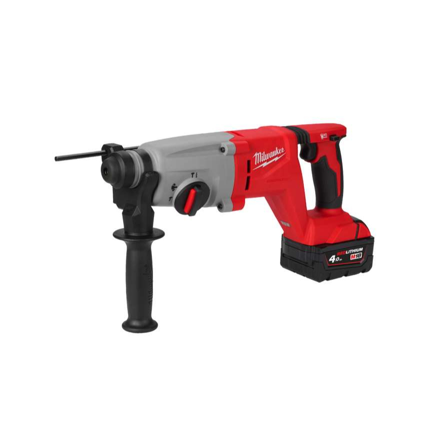 Aku bezuhlíkové vrtací kladivo Milwaukee M18 BLHACD26-402X SDS-Plus 26 mm s rukojetí typu D