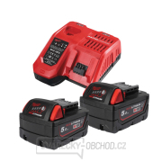 Aku nabíjecí sada Milwaukee M18 NRGCR-502, 2x Akumulátor M18 B5-CR + Aku nabíječka M12-18 FC, 4932479831 gallery main image