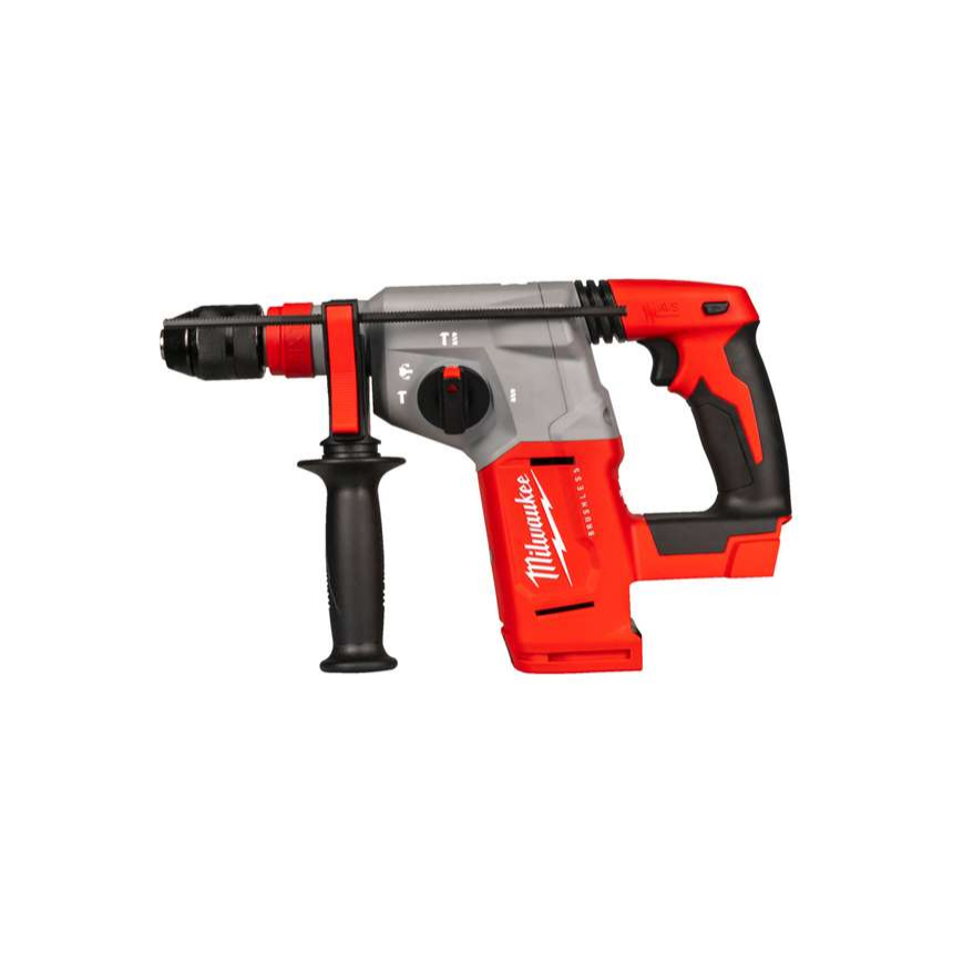 Aku bezuhlíkové kladivo Milwaukee M18 BLHX-0X, SDS - Plus 26 mm, se 4 režimy a sklíčidlem FIXTEC™ (bez aku), 4933478891