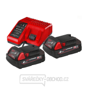 Aku nabíjecí sada Milwaukee M18 NRG-202, 2x Akumulátor M18 B2 + Aku nabíječka M12-18 C, 4933459213 gallery main image