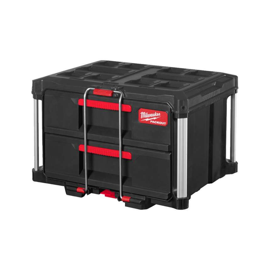 Milwaukee 4932472129 - Kompaktní systémový organizér Packout™ box se 2 zásuvkami