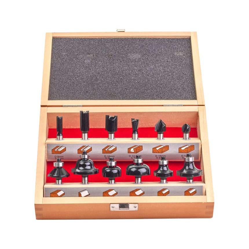 Frézovací bity - upínání 8 mm Milwaukee Router BIt Set (Sada 12 dílů)