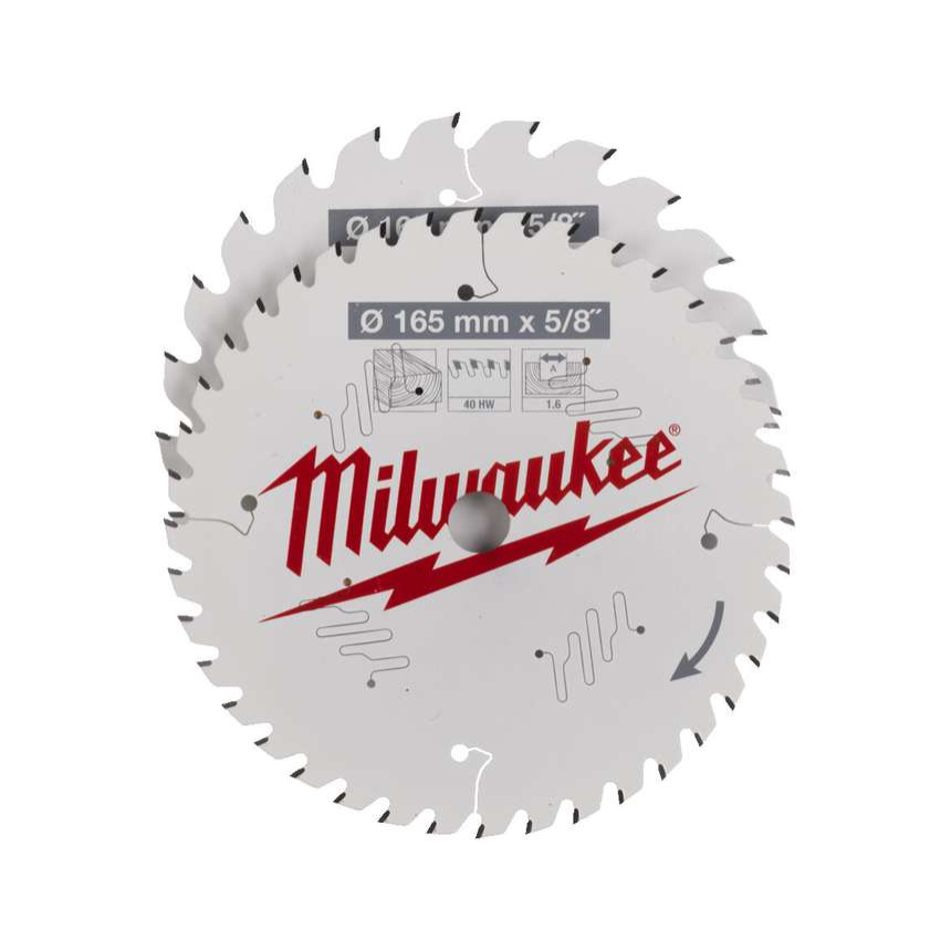 Řezné SK kotouče na dřevo 165 x 5/8&quot; (24 Z + 40 Z) Milwaukee 4932479837 (2 ks)