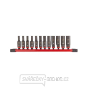 Průmyslové hlavice Shockwave 1/4"  4 ÷ 13 mm na liště Milwaukee 4932480453 dlouhé (Sada 12 dílů) gallery main image