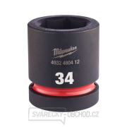 Průmyslové hlavice Milwaukee SHOCKWAVE™ IMPACT DUTY 1” HEX krátké (34 mm) 4932480412 gallery main image