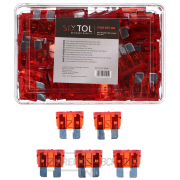 Sada nožových automobilových pojistek MECHANIC FUSE SET 10A, 100ks SIXTOL Náhled