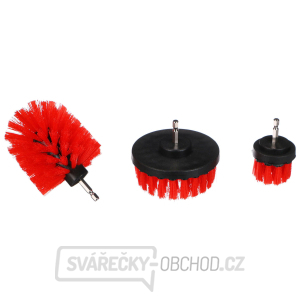 Sada kartáčů na vrtačku pro čištění auta CAR DETAILING DRILL BRUSH 3 MEDIUM, 3ks SIXTOL gallery main image