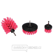 Sada kartáčů na vrtačku pro čištění auta CAR DETAILING DRILL BRUSH PINK 3, 3ks SIXTOL gallery main image