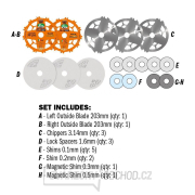 CMT Sada drážkovacích kotoučů DADO PRO - D203x6,2-20 d15,87 Z12 HW Náhled