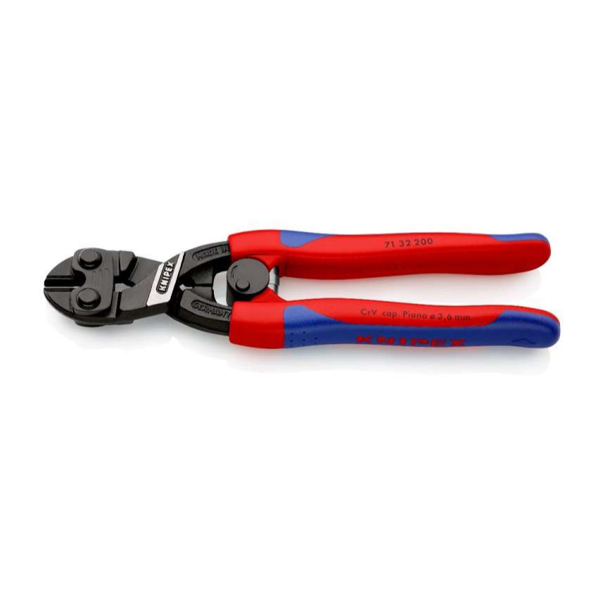 Kompaktní kleště na čepy CoBolt 200 mm KNIPEX 71 32 200 - černě atramentované, vícesložkové návleky