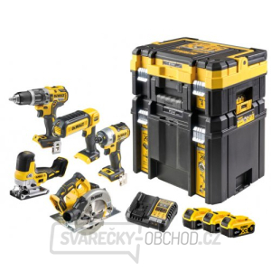 Aku bezuhlíková kombo sada nářadí 18V 3x5,0 Ah XR DeWALT DCK500P3T gallery main image