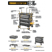 Úložný systém TOUGHSYSTEM 2.0 DXL podvozek DeWALT DWST08530-1 Náhled