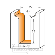 CMT C965 V-Drážkovací fréza na kompozit - R3,2 D22 d12,7 I31,7 S=12 Náhled