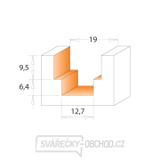 CMT C965 Dvojdrážková fréza čelní - D16,3 d12,3 I16 L80 S=8 Z2 Náhled