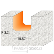 CMT C981 Drážkovací rádiusová fréza CORIAN - D15,87 I12,7 R3,2 S=12 Náhled