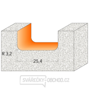 CMT C981 Drážkovací rádiusová fréza CORIAN - D15,87 I12,7 R3,2 S=12 Náhled