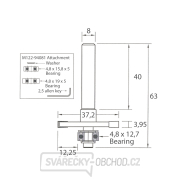 IGM M122 Talířová fréza pro lamelové spoje sada - D37,2x3,95 H12,25 L63 S=8 HW Náhled