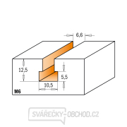 CMT C950 Fréza na cylindrické drážky HW - D10,5x12,5 d6,6 L48 S=8 Z1, M6 Náhled