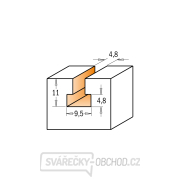 CMT C950 Fréza na cylindrické drážky HW - D9,5x11 d4,8 S=12 Z1 Náhled