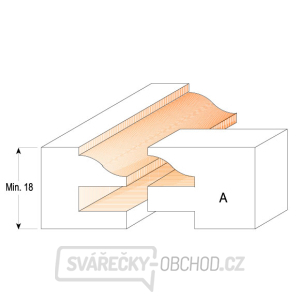 CMT C991 Sada fréz pro rám výplně - D44,4 t18-22 profil A S=8 gallery main image