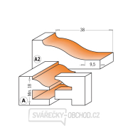 CMT Sada fréz pro rámy a výplně - 3ks profil A+A2 S=12 HW Náhled