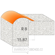 CMT C980 Profilová fréza na hrany CORIAN - D25,4 I22,2 R8 B15,87 S=12 Náhled