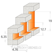 CMT C980 Drážkovací boční fréza CORIAN - D22,2 I12,7 R4,76 S=12 Náhled