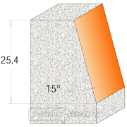 CMT C981 Úhlová fréza na CORIAN - D23 I25,4 A15° S=12 Náhled