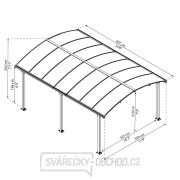 Přístřešek s obloukovou střechou Palram - Canopia Arcadia 5000 bronz hliníkový (montovaný)  Náhled