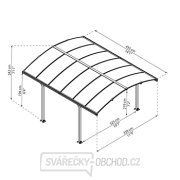 Přístřešek s obloukovou střechou Palram - Canopia Arcadia 4300 bronz hliníkový (montovaný)  Náhled