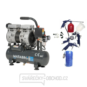 AKČNÍ SET SETMB-K201, Bezolejový kompresor 6l, 230V, 2 písty s příslušenstvím | 550W | Matabro gallery main image