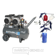 AKČNÍ SET SETMB-K204, Bezolejový kompresor 50l, 230V, 4 písty s příslušenstvím | 4000W | Matabro gallery main image