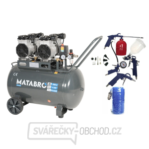 AKČNÍ SET SETMB-K205, Bezolejový kompresor 100l, 230V, 4 písty s příslušenstvím| 4000W | Matabro gallery main image