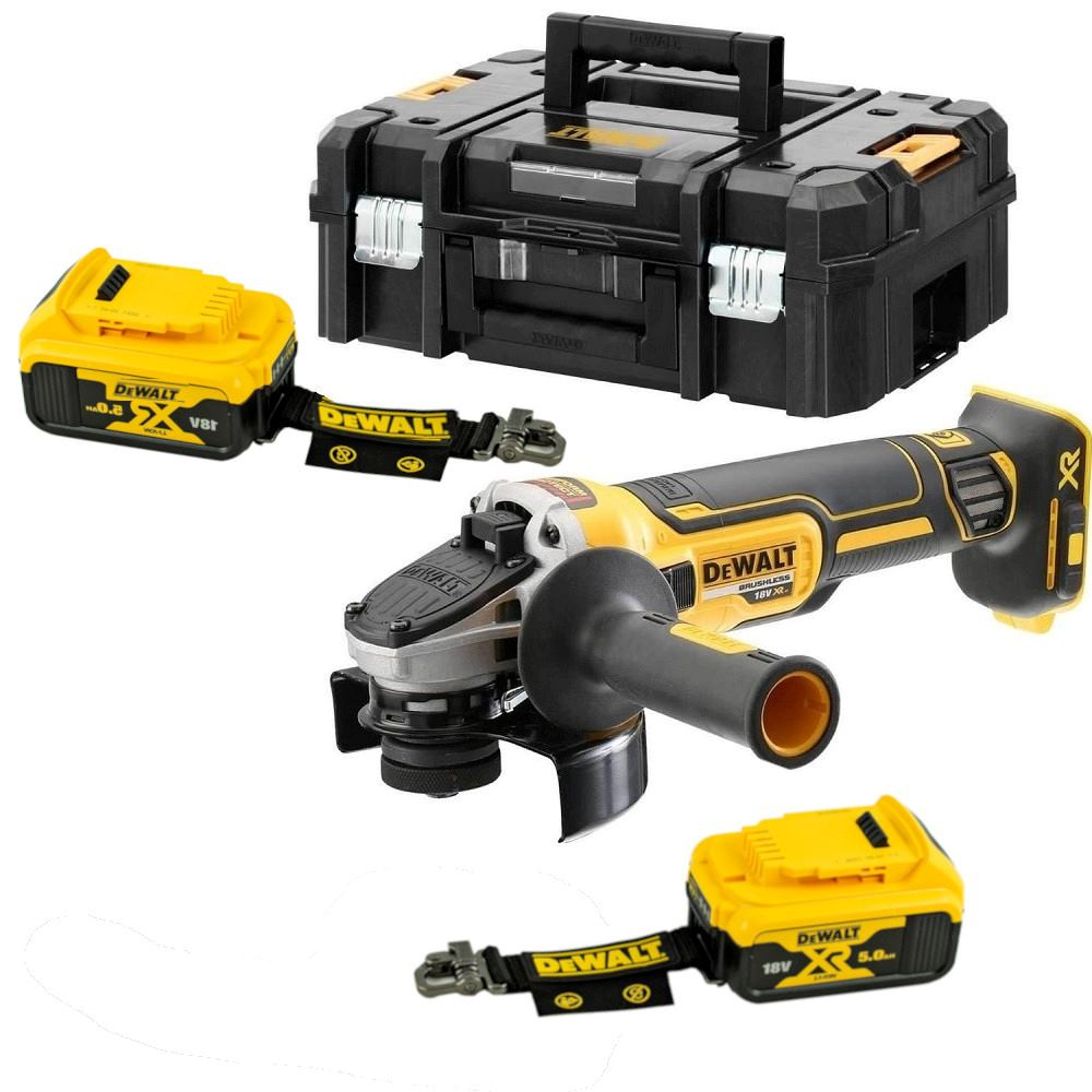 AKU Úhlová bruska 125mm DeWALT DCG406P2LRT 18V, 2x 5Ah, bez nabíječky, Tstack