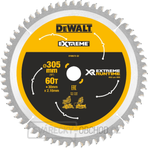 Pilový kotouč XR FLEXVOLT DeWALT DT99575 pro pokosové AKU pily, 305 X 30 mm, 60 zubů gallery main image