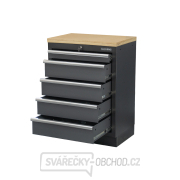 Matabro SET-CA01060, Dílenská skříňka s dřevěnou pracovní deskou | 5 šuplíků | 680x465x950 mm Náhled