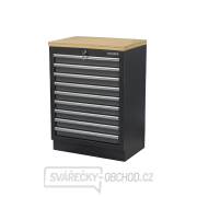 Matabro SET-CA01064, Dílenská skříňka s dřevěnou pracovní deskou | 9 šuplíků | 680x465x950 mm Náhled