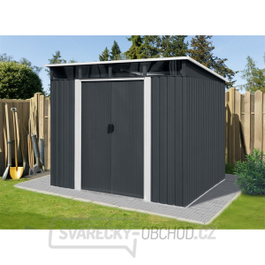 Riwall PRO RMSP 9x8 Anthracite LUX zahradní domek kovový 2,4 x 2,8 m s pultovou střechou antracit gallery main image